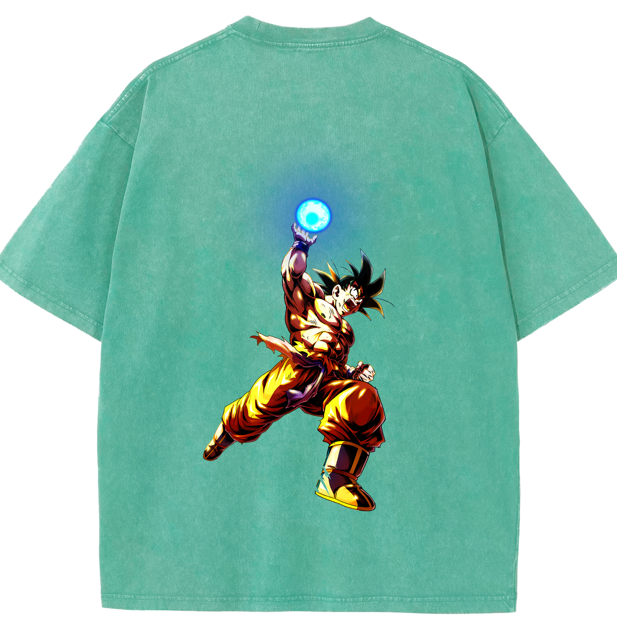 （画像用） ドラゴンボール 孫悟空（そん ごくう）Son Goku カカロット DRAGON BALL Kakarotto 綿100% ヴィンテージ風 半袖Tシャツ（背面プリント）